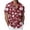 Wine, variant on Busydd Hawaiian Shirts for Men Trendy Short Sleeve Print Button Down Shirt Men Summer Vacation Turndown Collar Beach Shirts 3XL