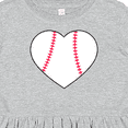 thumbnail image 4 of Inktastic Heart Shaped Baseball Girls Toddler Dress, 4 of 5