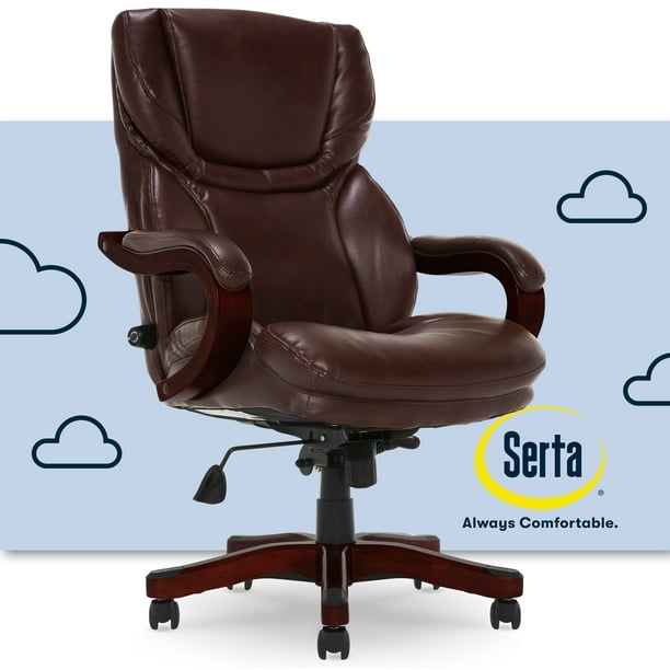 Serta Bonded Leather Big Tall Office, Big Leather Desk Chair