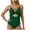Green-12, variant on DISKEBUISS Women One Pieces Swimsuit Tummy Control Cut Out Swimwear High Waisted Bathing Suit S-XXL