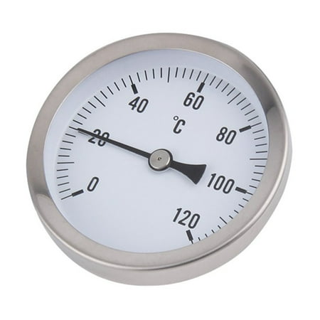 63mm Dial Pipe Thermometer Clip-On Temperature Gauge Dial 0-120 Celsius Degree