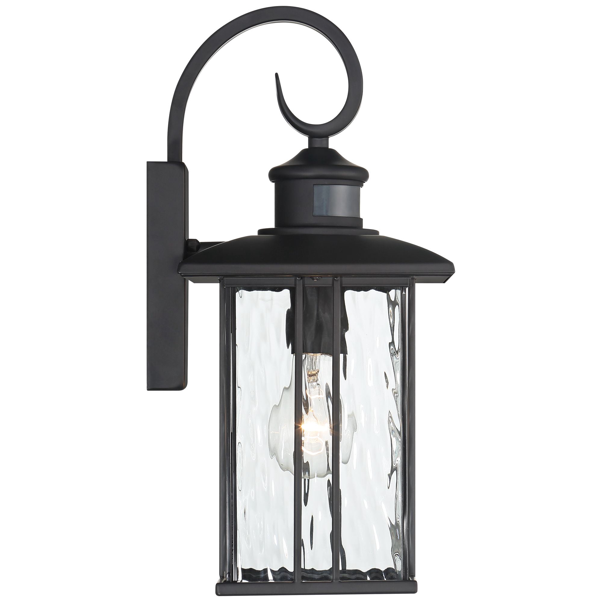 John Timberland Deaver 15 1/2" High Farmhouse Rustic Outdoor Wall Light Fixture Mount Porch House Motion Sensor Matte Black