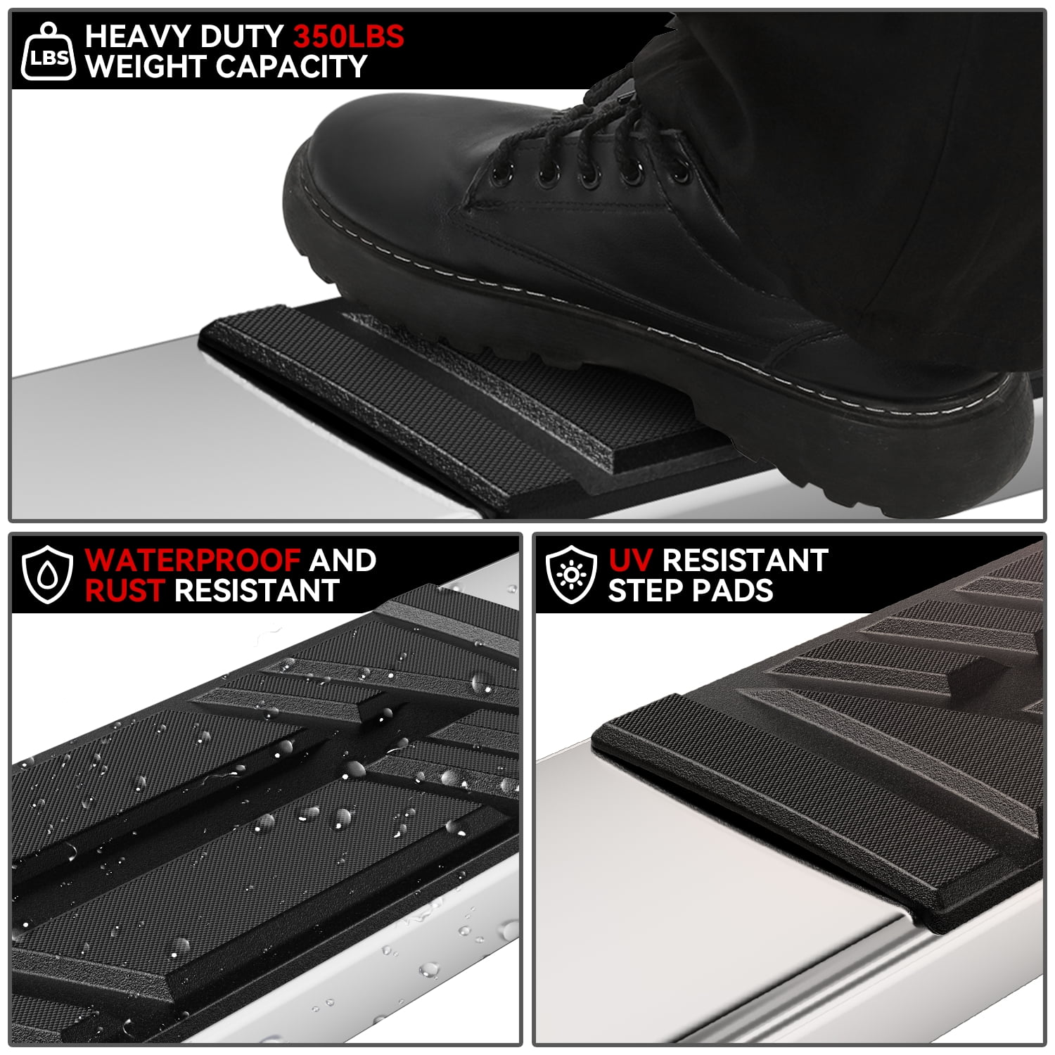Nuvision for 13-20 Nissan Pathfinder 6.5" Premium Running Boards Side Step Pedal Nerf Bar