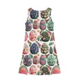 thumbnail image 4 of LTTVQM Easter Dresses for Girls 2026 Bunny Egg Print Happy Sleeveless Sundresses Casual Crew Neck Midi Dress Vacation Church Dresses Dark Blue 12-13 Years, 4 of 5