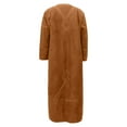 thumbnail image 5 of Fgnfyis Mens Winter Coat Thick Robe Winter Jacket with Pockets Warm Outerwear Long Coat for Cold Weather Comfort Mens Jackets Brown 4, 5 of 5