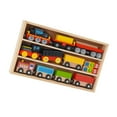 thumbnail image 2 of Almencla Wooden Train Set Building Blocks Toy Train for Kids Preschool Boys and Girls B, 2 of 8