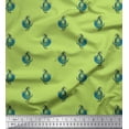 thumbnail image 1 of Soimoi Japan Crepe Satin Fabric Bird Block Printed Craft Fabric by The Yard 42 Inch Wide, 1 of 3