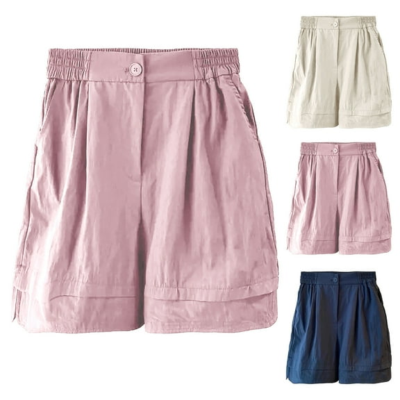 RongHuan Plus Size Shorts for Women Wide Leg High Waisted Shorts Fashion Breathable Workout Shorts Casual Summer Shorts