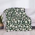 thumbnail image 3 of Yiaed White Daisies and Bee Print Blanket Throw Blanket Soft Cozy Flannel Blanket for Home Bed Sofa Couch Chair-50"x40", 3 of 6