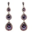 thumbnail image 4 of Joyas De Aleación De Agua Pendientes De De Imitación Pendientes De Botón De Joyería Púrpura Salvador Perno prisionero del oído del Rhinestone, 4 of 8