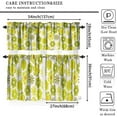 thumbnail image 5 of 70S Cute Floral Valance Curtain Retro Groovy Yellow and Lime Green Flowers Style Rod Pocket Valance Window Treatments Short Curtains for Kitchen Living Room Decor 54x18 Inch + 27x36 Inch X 2, 5 of 5