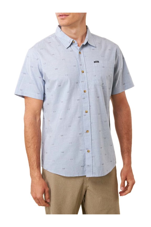 Mens Tame Dobby Shortsleeve Shirt Blue shadow S