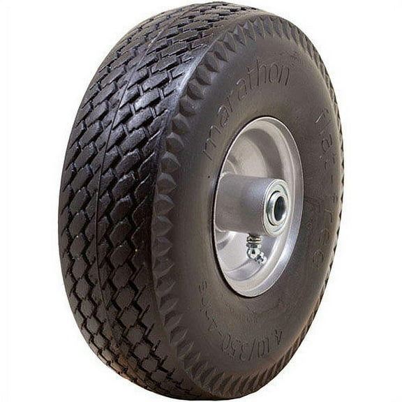 Marastar Flat Free Wheel,Polyurethane,300 lb,Gray 30030