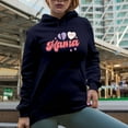 thumbnail image 2 of Retro One Loved Mama, Mother-To-Daughter Mother's Day Gift, Navy Blue Hooded Sweatshirt or Hoodie, Large, 2 of 5