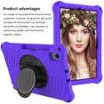 thumbnail image 2 of Durable Silicone Case for Samsung Galaxy Tab A 10.1-Inch Tablet (Model SM-T510 /SM-T515 /SM-T517) - Shockproof Protective Stand Cover with Hand Holder /Adjustable Shoulder Strap (Purple), 2 of 6