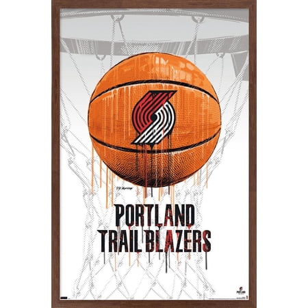 NBA Portland Trail Blazers – Drip Basketball 21 Wall Poster 14.725 x 22.375 Framed