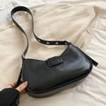 thumbnail image 5 of Bolso Hombro Cuero PU Axila Y2K Bolso De Moda Para Mujer Negro, 5 of 5