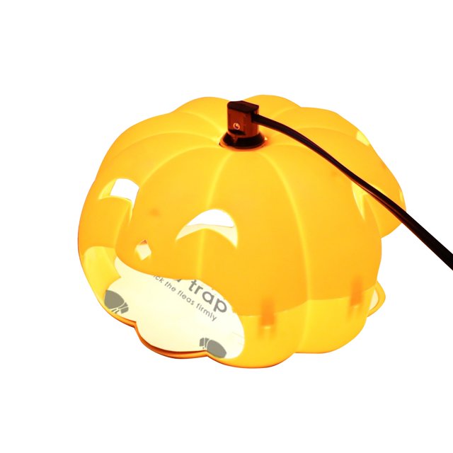 Decoración de Halloween Inicio Trampas para pulgas Lámpara para pulgas de Halloween con tablero adhesivo naranja Trampa para pulgas, Trampa para pulgas con luz para interior Atrapa pulgas