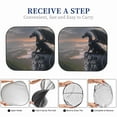thumbnail image 5 of Picia Black Dragon Cliff Dawn 2 Piece Car Windshield Sun Shade Foldable | Foldable Sun Shield for Front Window Blocks UV Rays and Keeps Your Vehicle Cool-Medium, 5 of 7