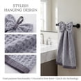 thumbnail image 3 of Unique Bargains 2 Pack Waffle Weave Hanging Hand Towels with Bowknot Grey 13" x 9", 3 of 6