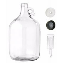 Home Brew Ohio One Gallon Glass Jug With Econolock, Polyseal Lid, 38 mm Cap W...