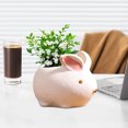 thumbnail image 6 of dajkiuy Small Ceramic Succulent Pots - 3.15" Cartoon Animal Shape Planters Indoor & Outdoor with Drain Holes for Succulents, and Herbs (Rabbit), 6 of 7