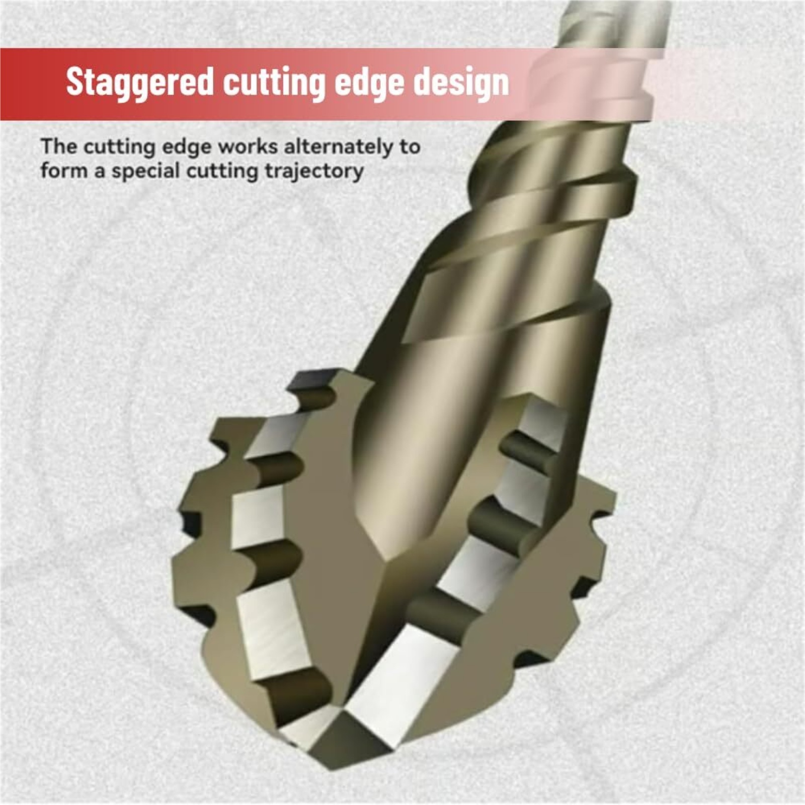 4-Blade Serrated Drill Bits Set for Wood, Glass, Concrete & Metal, 3,4,5,6,8,10,12mm Sizes