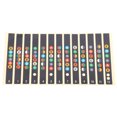 thumbnail image 1 of Guitar Fretboard Note Stickers, Fingerboard Decals Frets Fretboard Stickers Generous Design Wear Resistant  For Electric Guitars For Acoustic Guitars Black,Transparent, 1 of 8