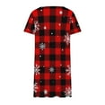 thumbnail image 4 of Wowcloth Woman's Christmas Homewear, Relaxed Fit Short Sleeve Lounge Pajama Dress for Sleep and Leisure, Home Comfort Wear During Christmas Season, 4 of 8