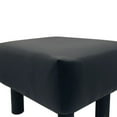 thumbnail image 4 of Ginni Footstool Ottoman Set of 2- Black Faux Leather- Soft Seat- Wood Legs, 4 of 5
