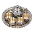 thumbnail image 1 of Moroccan Tea Set, Electroplating Process Turkish Coffee Pot Complete Tools Luxurious Relief Long Service Life  For Gift For Table Decoration, 1 of 8