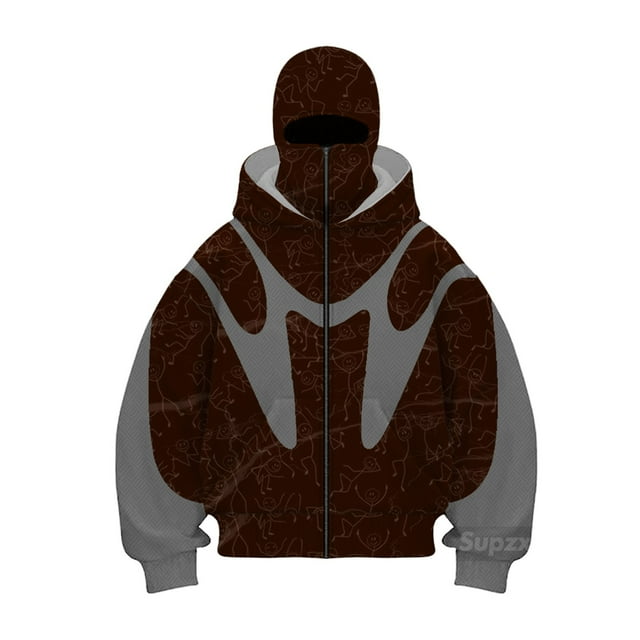 MHFRRA Sudaderas con Capucha y Cremallera para Hombre Elegante Sudadera con Capucha y Cremallera para Hombre, Ideal para Uso Informal En Primavera, Otoño E Invierno Marrón
