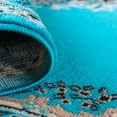 thumbnail image 4 of Rugs.com Amaya Collection Rug – 8 Ft Runner Turquoise Medium Rug Perfect For Hallways, Entryways, 4 of 7