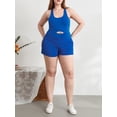 thumbnail image 3 of Women Solid Color Cami Playsuits Sleeveless Sports Short Jumpsuits, 3 of 7