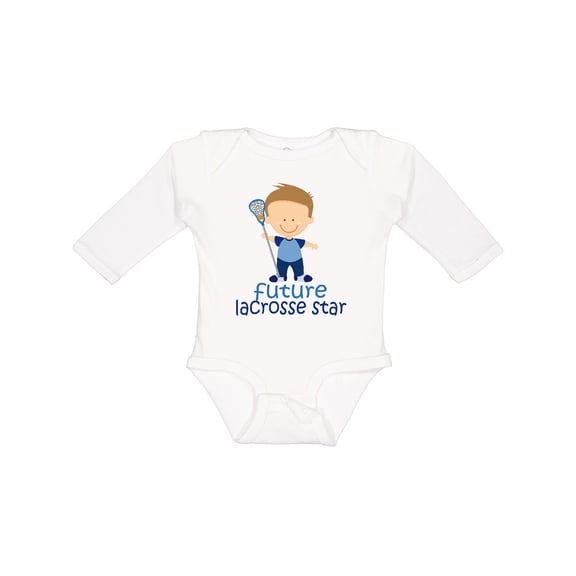 Inktastic Future Lacrosse Star Boy Boys Long Sleeve Baby Bodysuit