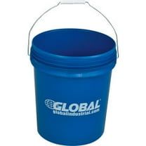 Global Industrial 5 Gallon Open Head Plastic Pail with Steel Handle - Blue