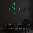 thumbnail image 2 of Abbracc Modern Luminous Frameless Wall Clock Stickers Large Silent for Living, 2 of 8