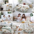thumbnail image 6 of Summer Botanical Bedding 3 Piece Duvet Cover Set Full Size, White Daisy Botanical Bee Farmhouse Soft Microfiber Comforter Cover with Zipper Closure & Pillowcases, Wrinkle & FadeResistant Quilt Cover, 6 of 9