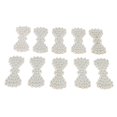 thumbnail image 3 of 10 botones de perlas de imitación, adornos artesanales, plano, bricolaje, joyería para el cabello 50x25x5mm Zulema Imitación perla Flatback Charm, 3 of 8
