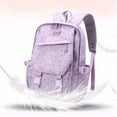 thumbnail image 5 of Women Nylon Star Print Backpack Large Capacity Students Bookbags Multiple Pockets Travel Daypack Bag for Teens Girls College Commute, 5 of 9