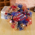 thumbnail image 6 of PALIFEUR 4th of July Wreath for Front Door, 15.75 Inch Patriotic Wreaths, Artificial Floral Spring Wreaths Decorations for Memorial Day Independence Day Veterans Day, Red Blue White, 6 of 7