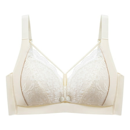 Quealent Nursing Bra for Breastfeeding Comfortable Maternity Bras for Womens  Seamless Wireless Bras Women Sleep Bralette (Beige 42)