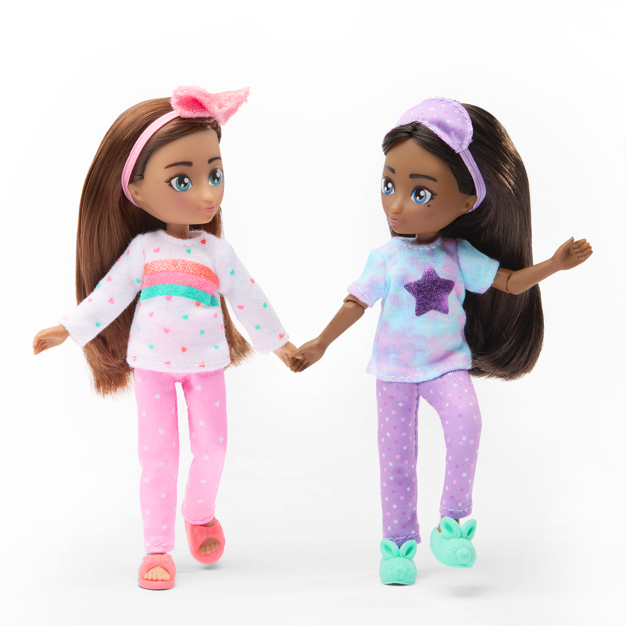 Hey Bestie Mia & Zoe Slumber Party Set of 2 Bendable Dolls photo 4