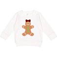 thumbnail image 2 of Inktastic Cute Gingerbread Girl with Red Plaid Bow Toddler Sweatshirt, 2 of 4