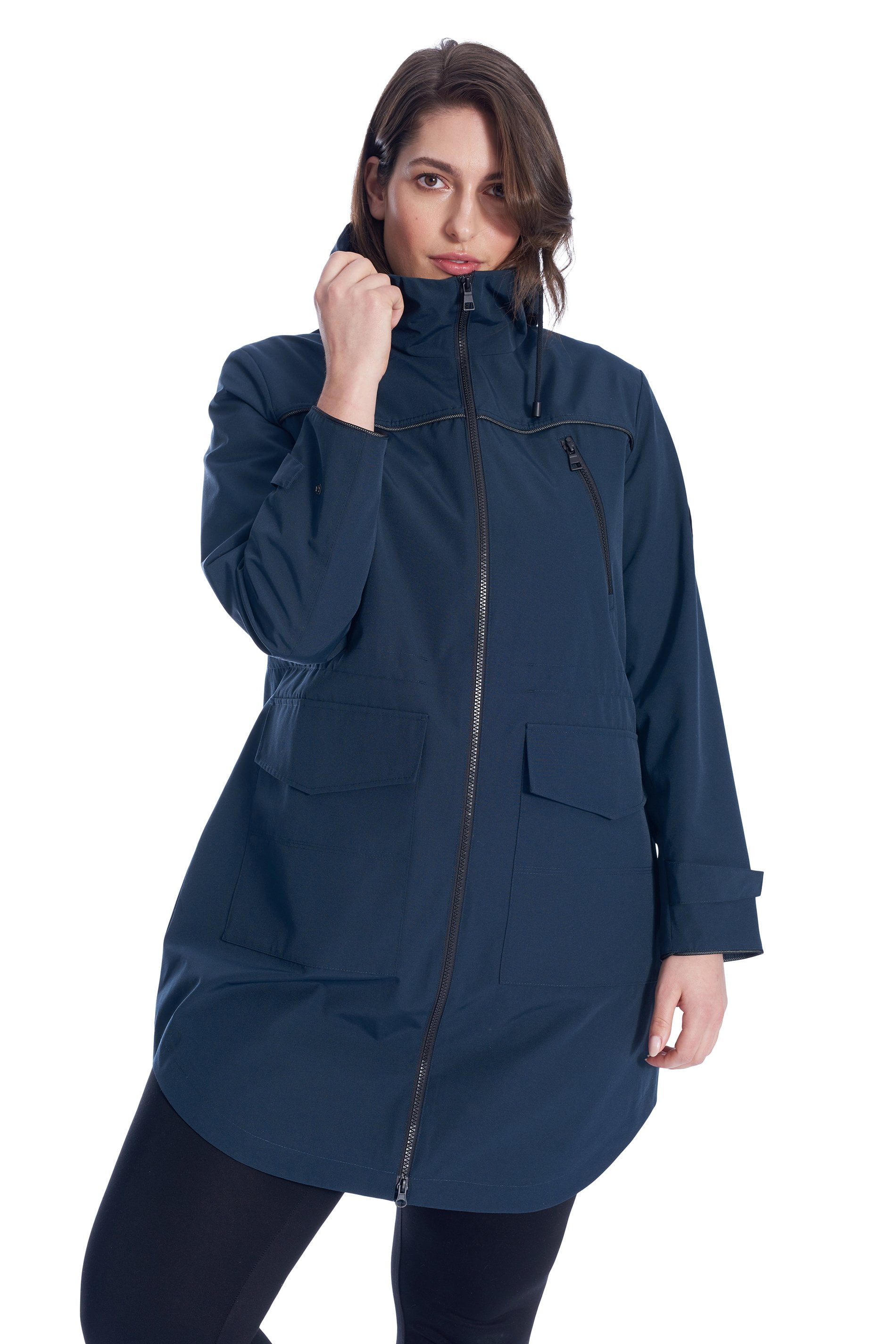 Alpine North Women's Plus Size Rain Jacket | Weather Resistant Raincoat