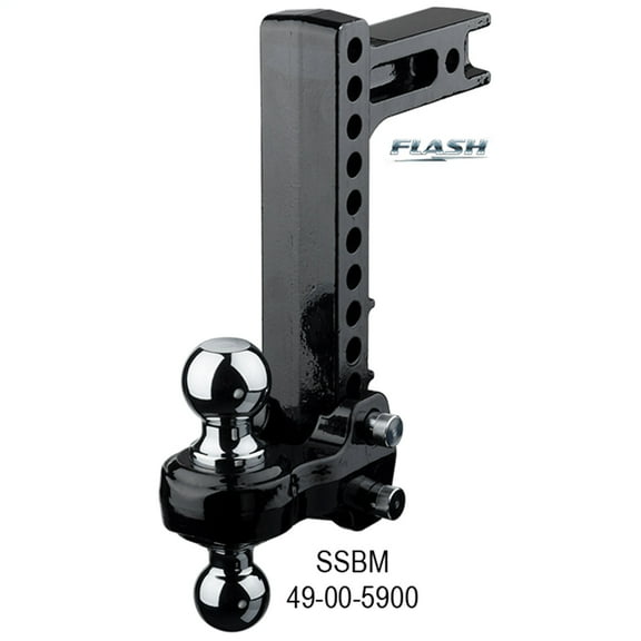 Fastway Trailer 49-00-5900 Flash SSBM Solid Steel Ball Mount ; 10 in. Drop; 11 in. Rise; 2 And 2 5/16 in. Ball; Fits 2 in. Receiver ;