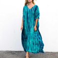 thumbnail image 4 of OVINYER Dress Women Plus Size Kaftans Casual V-Neck Long Soft Beach Maxi For Summer Female Beach Sundress, 4 of 8