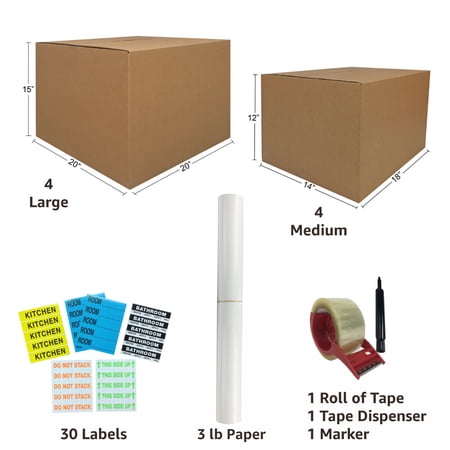 UBMOVE College Dorm Kit 8 Boxes Labels and Supplies - Image 5