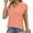 Pink, variant on Itsame Short Sleeved T-Shirt Women V-Neck Solid Color Undershirts Black Size M