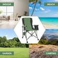 thumbnail image 5 of Andeworld Floding Camping Chair Oversized Heavy Duty Outdoor Patio Chair with Cup Holder and Storage Bag for Fishing,Camping(Green), 5 of 8